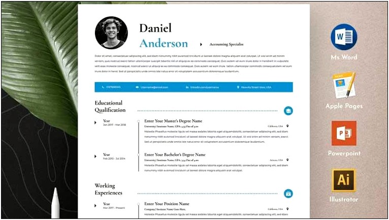 Free Blank Resume Picture Templates For Microsoft Word