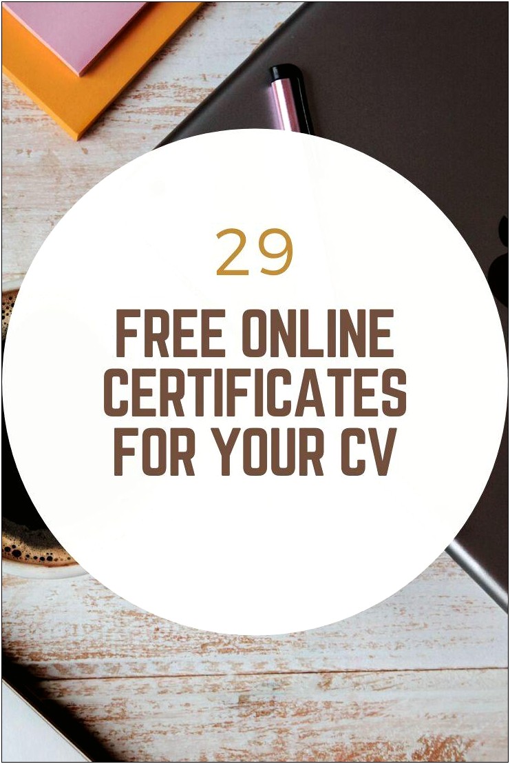 Free Certificates To Put On Resume