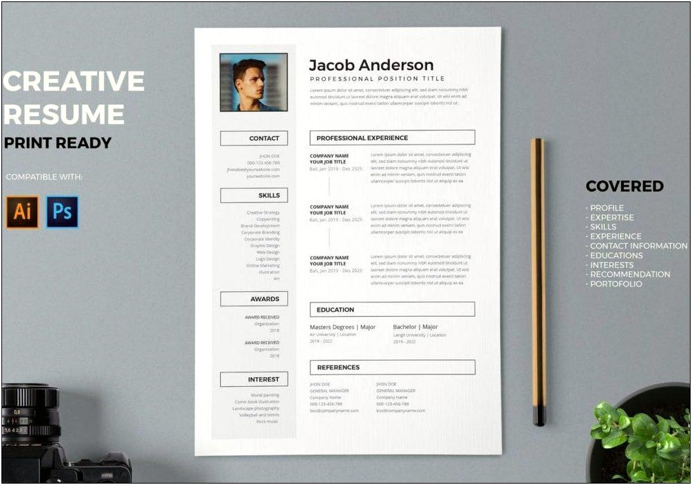 Free Creative Resume Template For Word