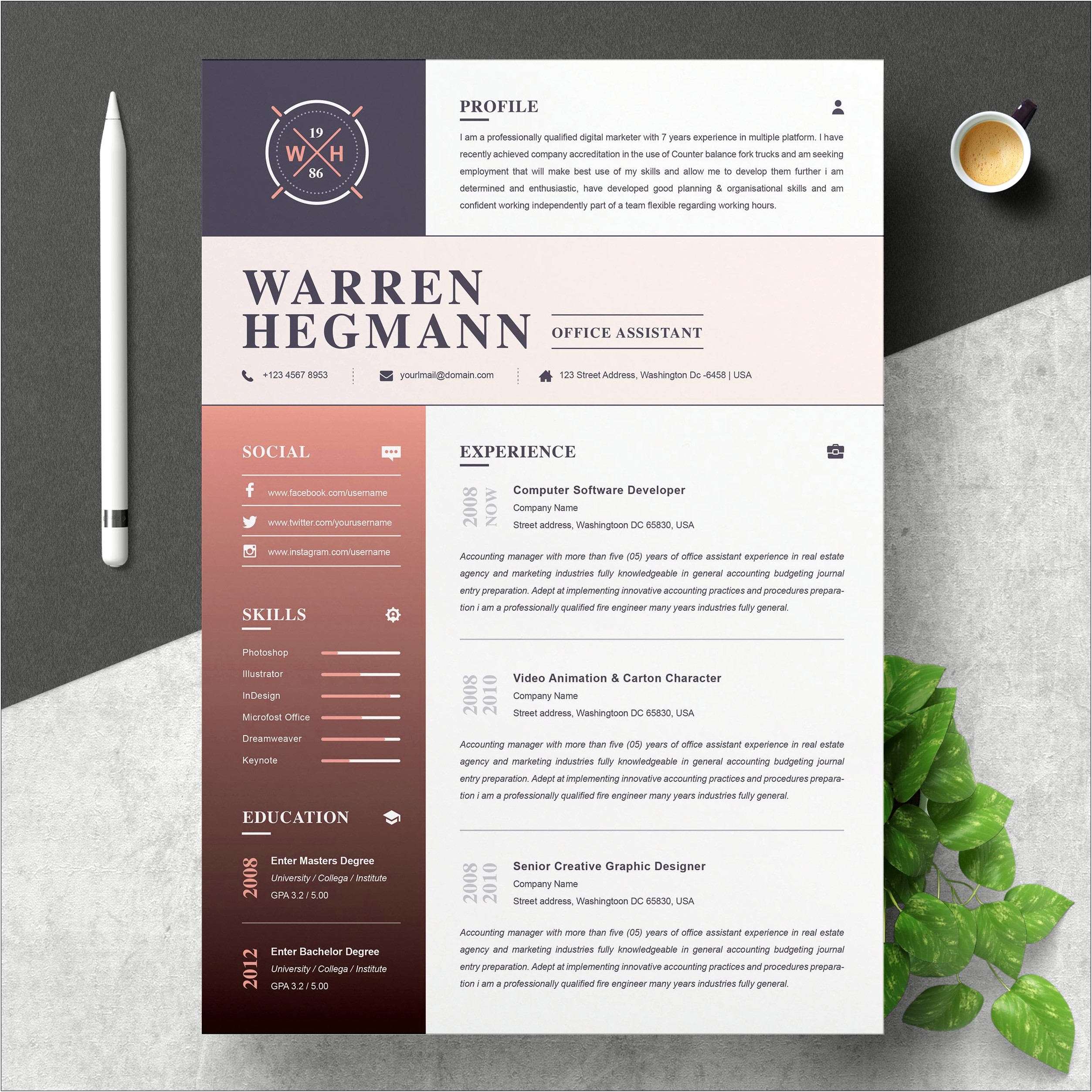 Free Creative Resume Templates For Openoffice