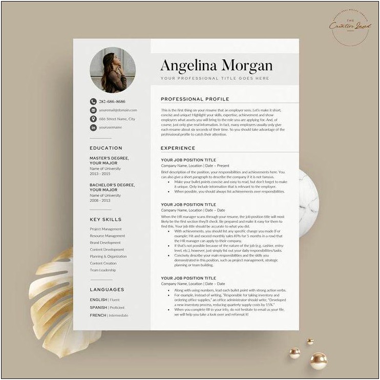 Free Creative Resume Templates For Pages