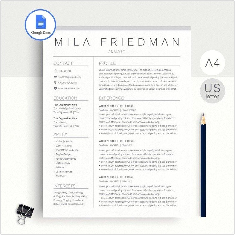 Free Download Google Doc Resume Templates