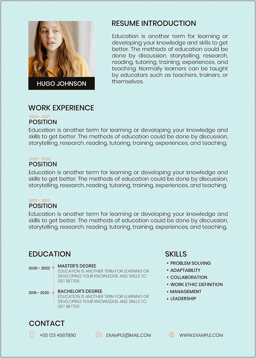 Free Downloadable Entry Level Resume Templates