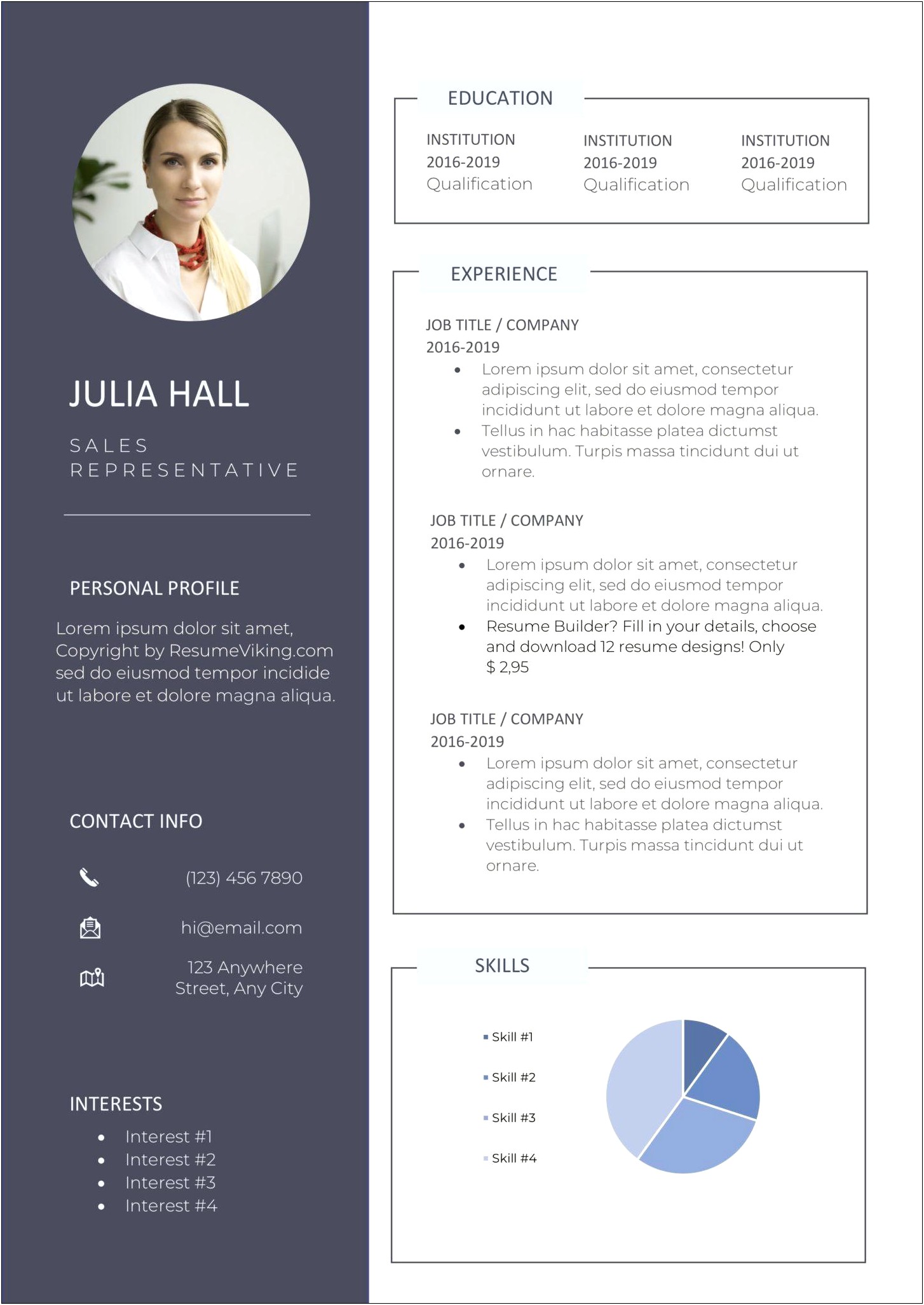 Free Downloadable Resume Templates For Word 2010