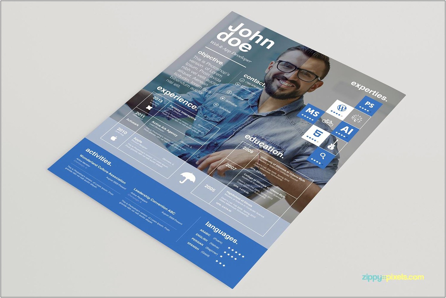 Free Graphic Design Resume Template Download