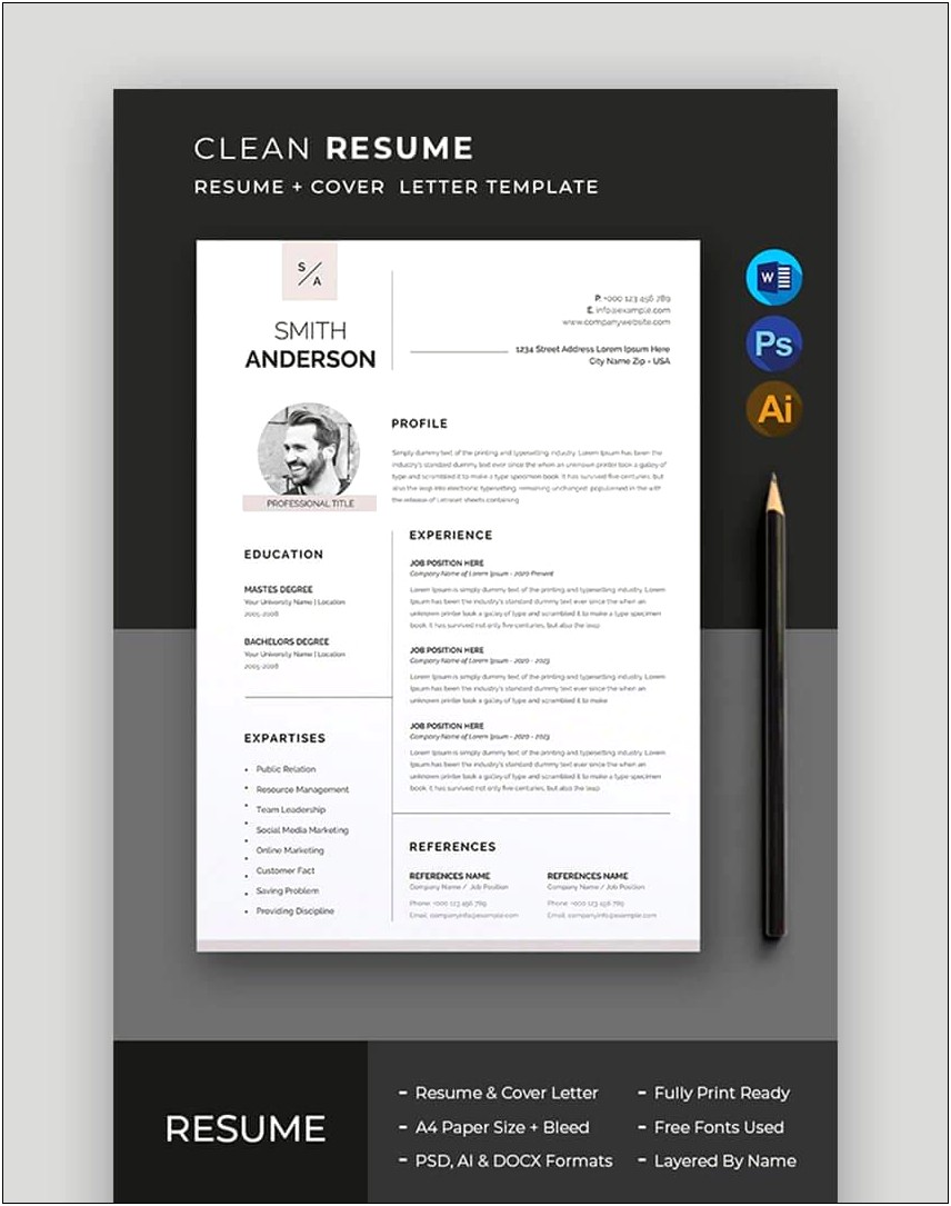 Free Graphic Design Resume Templates Photoshop