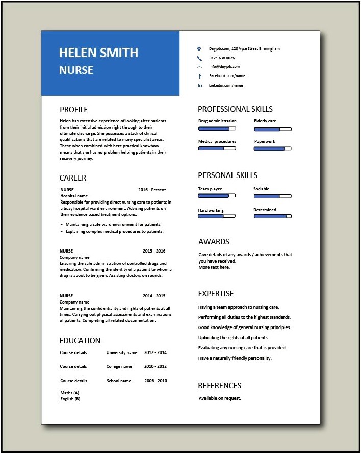 Free Licensed Practical Nurse Resume Template Downloads