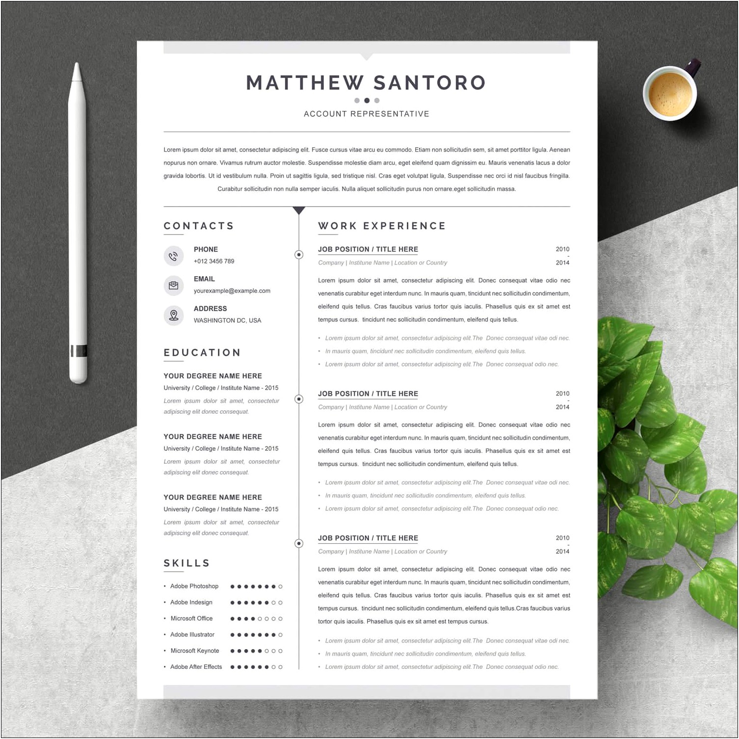 Free Modern Resume Templates For Mac