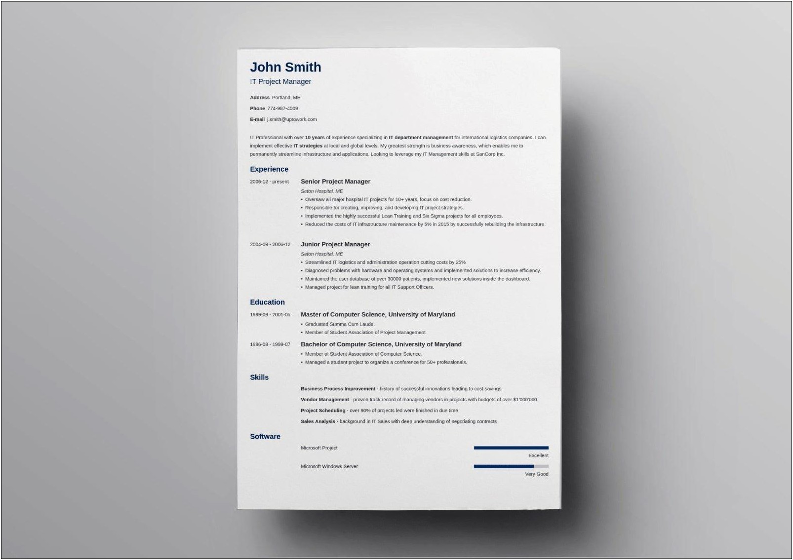 Free Ms Word Enterprise Sales Resume