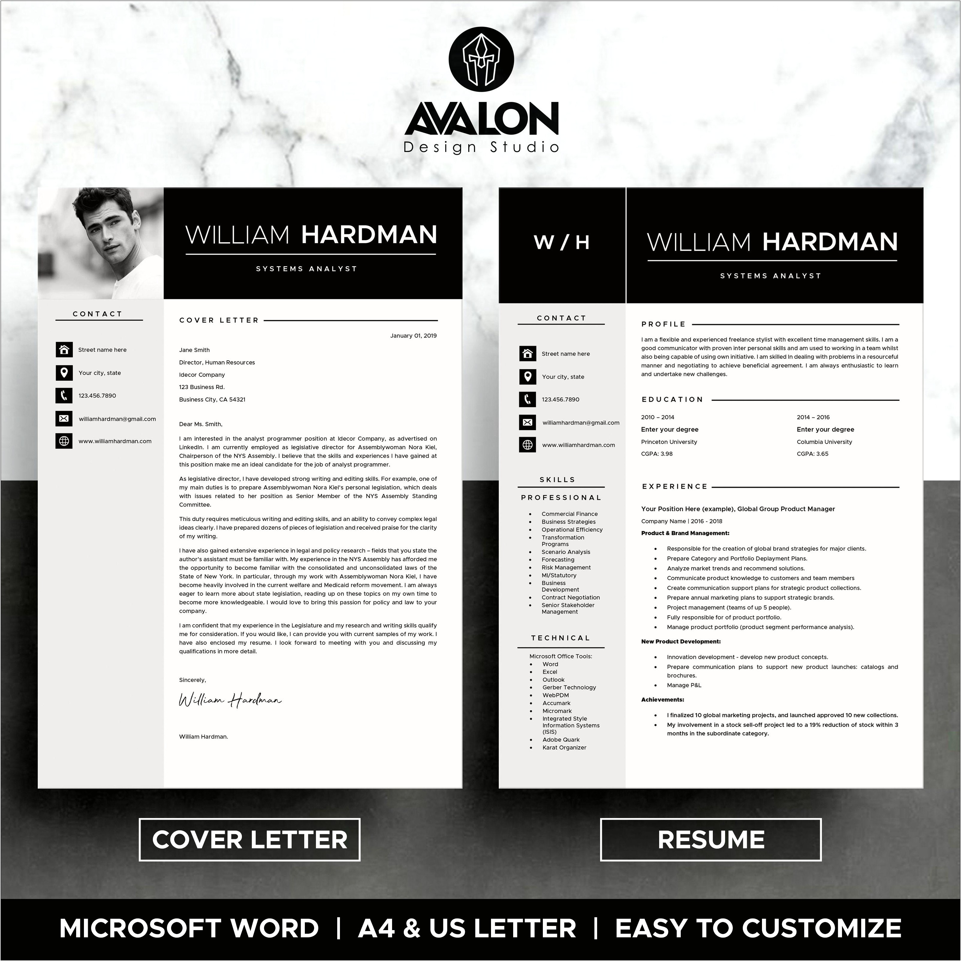 Free Ms Word Resume Template 2016