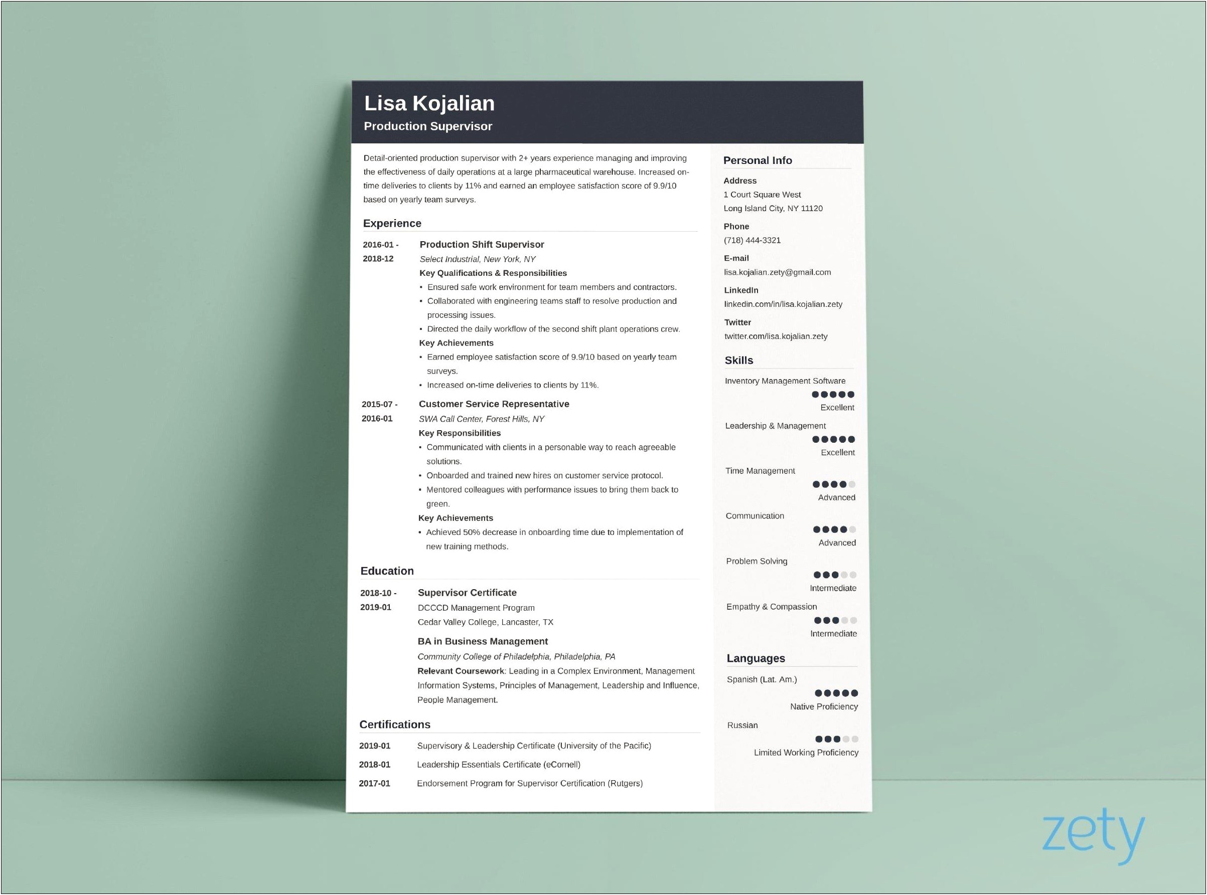 Free One Page Resume Template Download