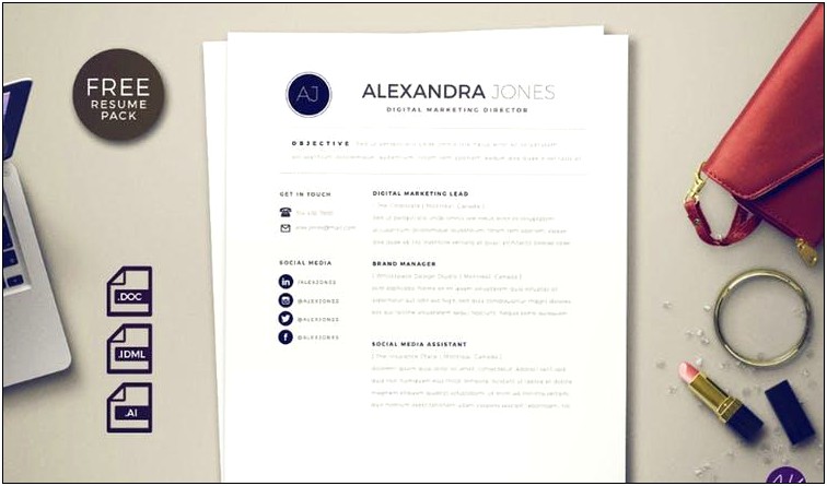 Free Pink And Grey Resume Template