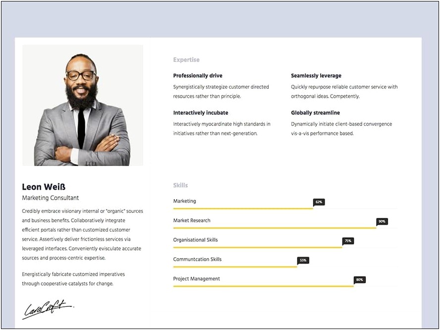 Free Portfolio Cv Resume Template Bootstrap