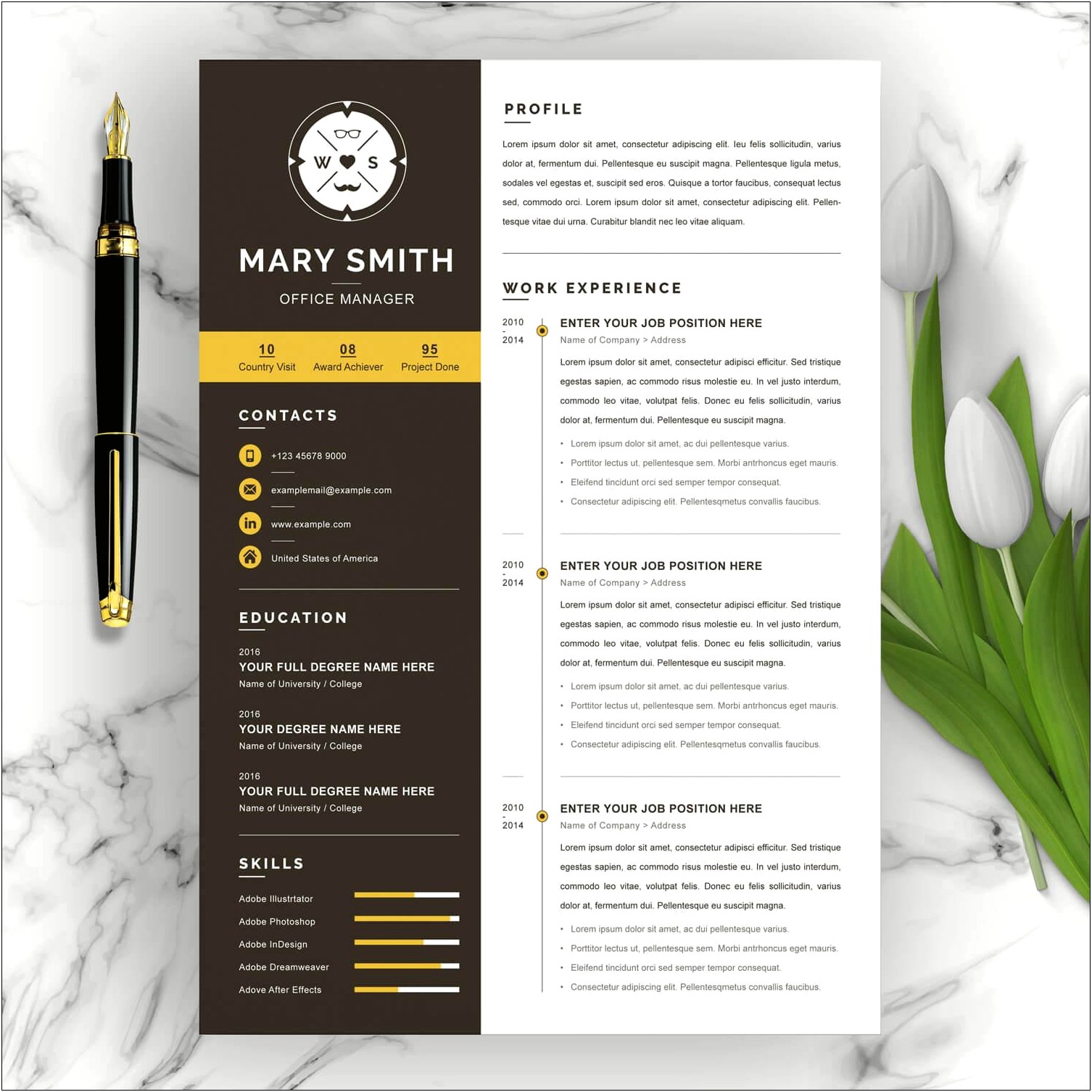 Free Professional Office Manager Resume Templates