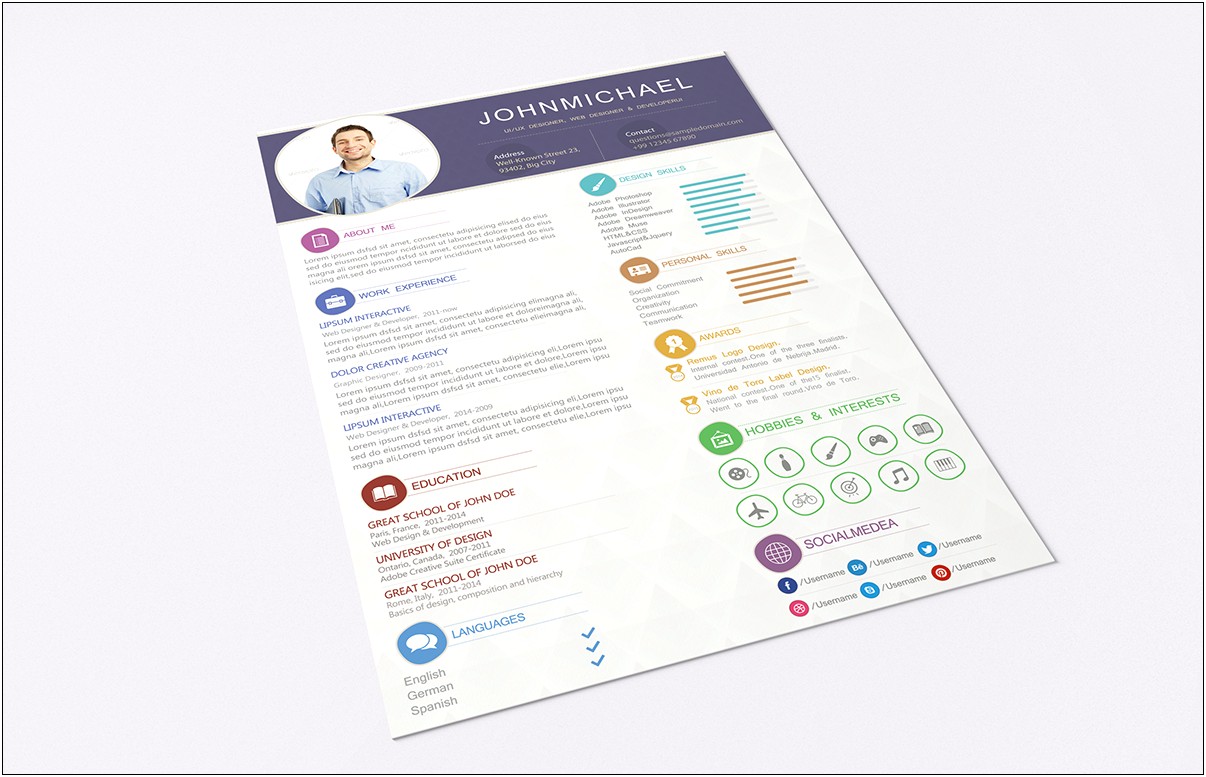 Free Psd Resume And Cover Letter Template