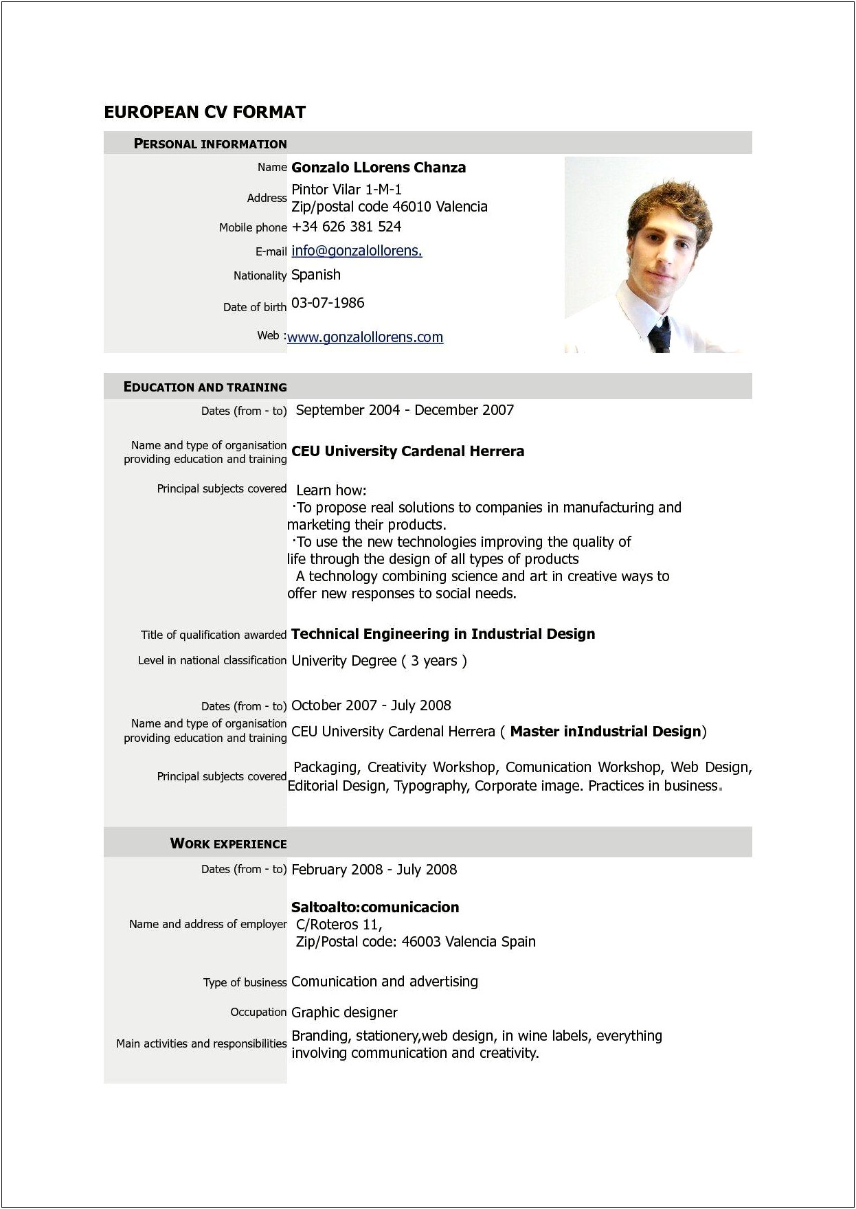Free Resume Format Download For Marketing