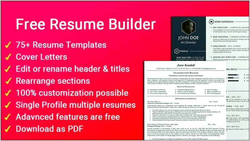 Free Resume Template Download For Android