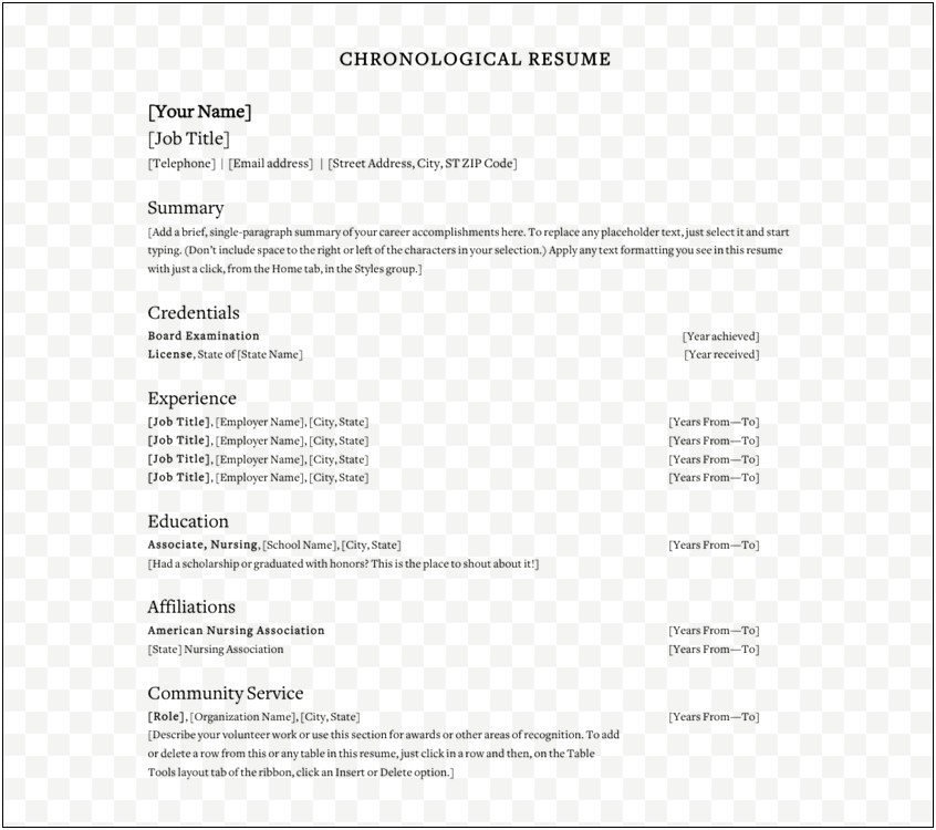 Free Resume Template Download For Openoffice