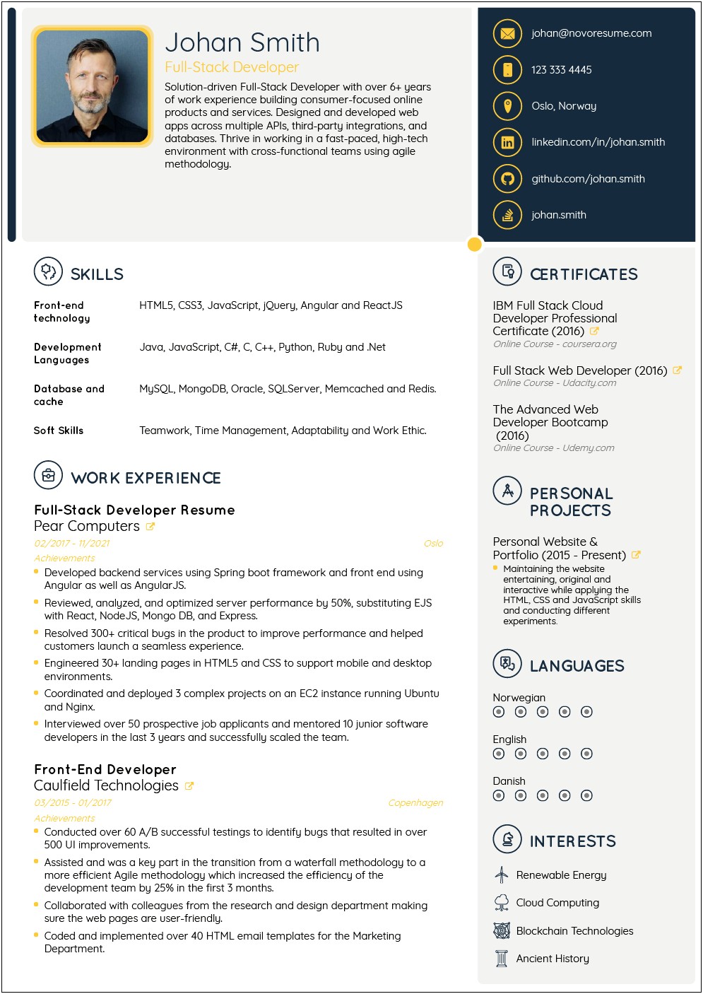 Free Resume Template Download No Sign Up