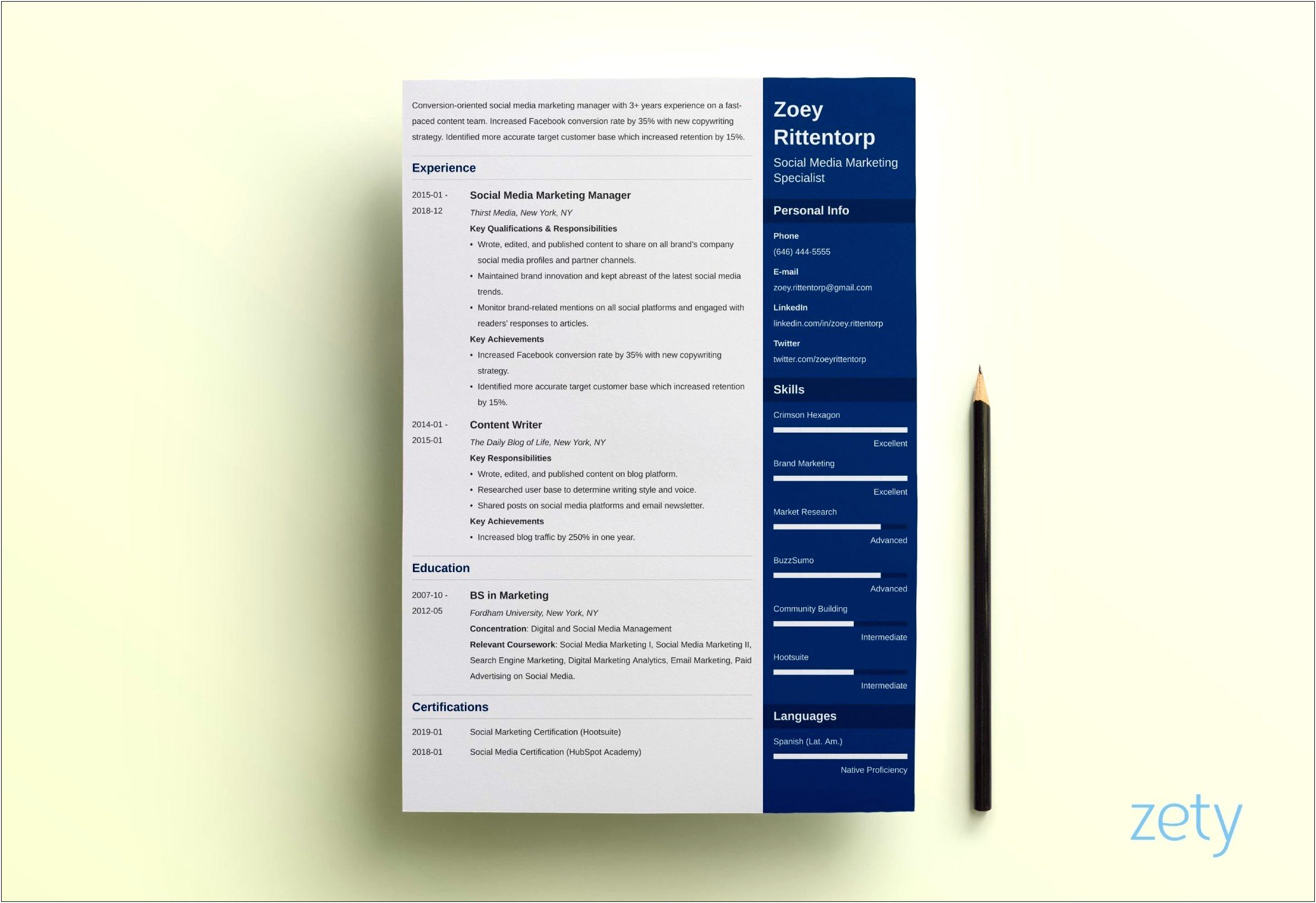 Free Resume Template Download Word 2018