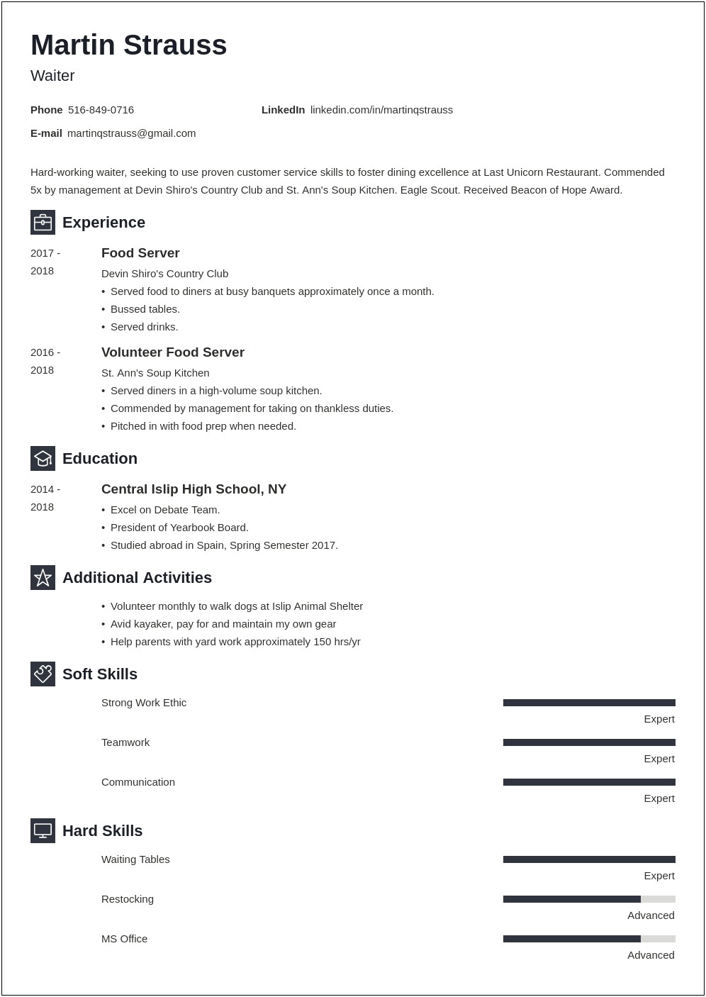 Free Resume Template For 16 Year Old