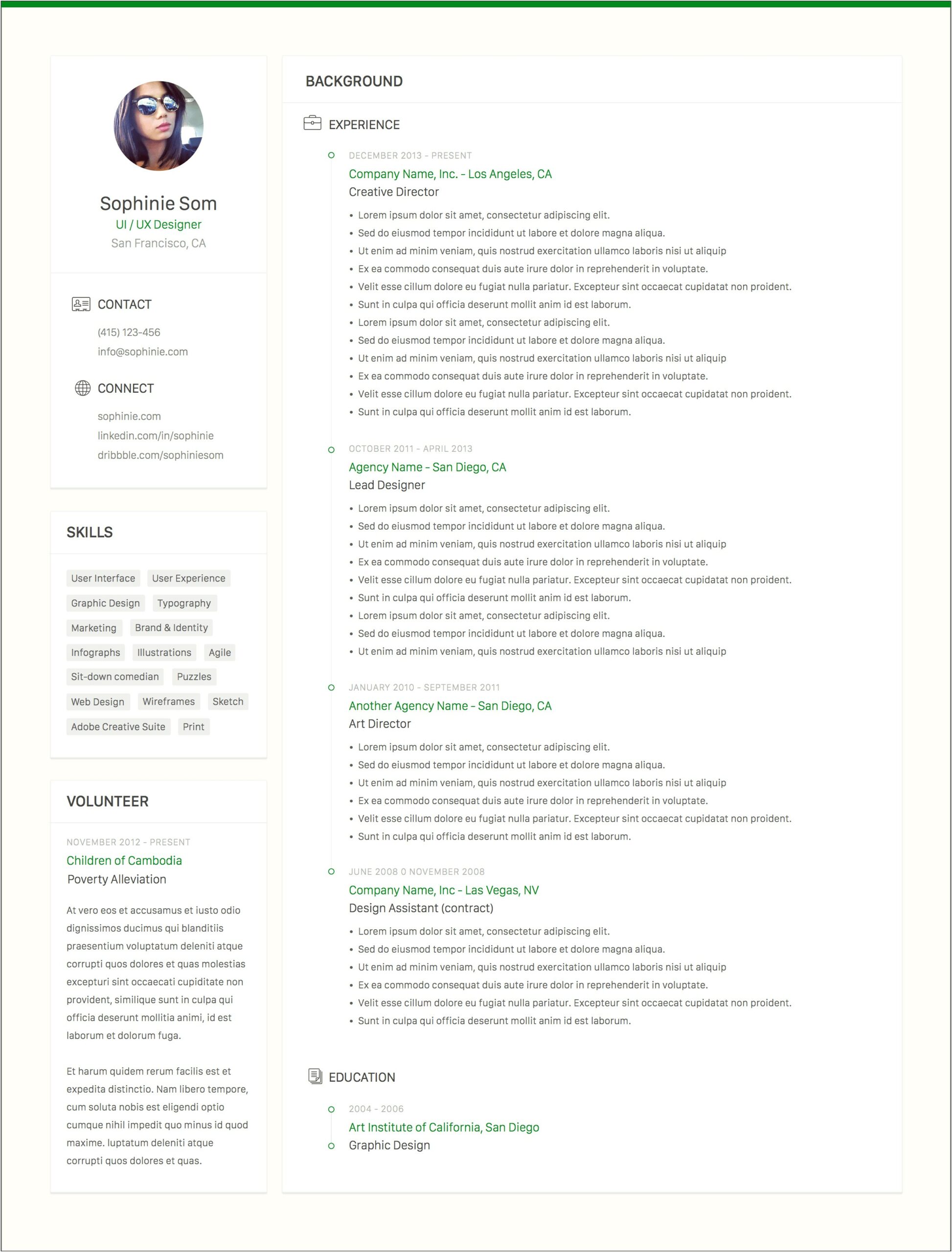 Free Resume Template For Mac Os X