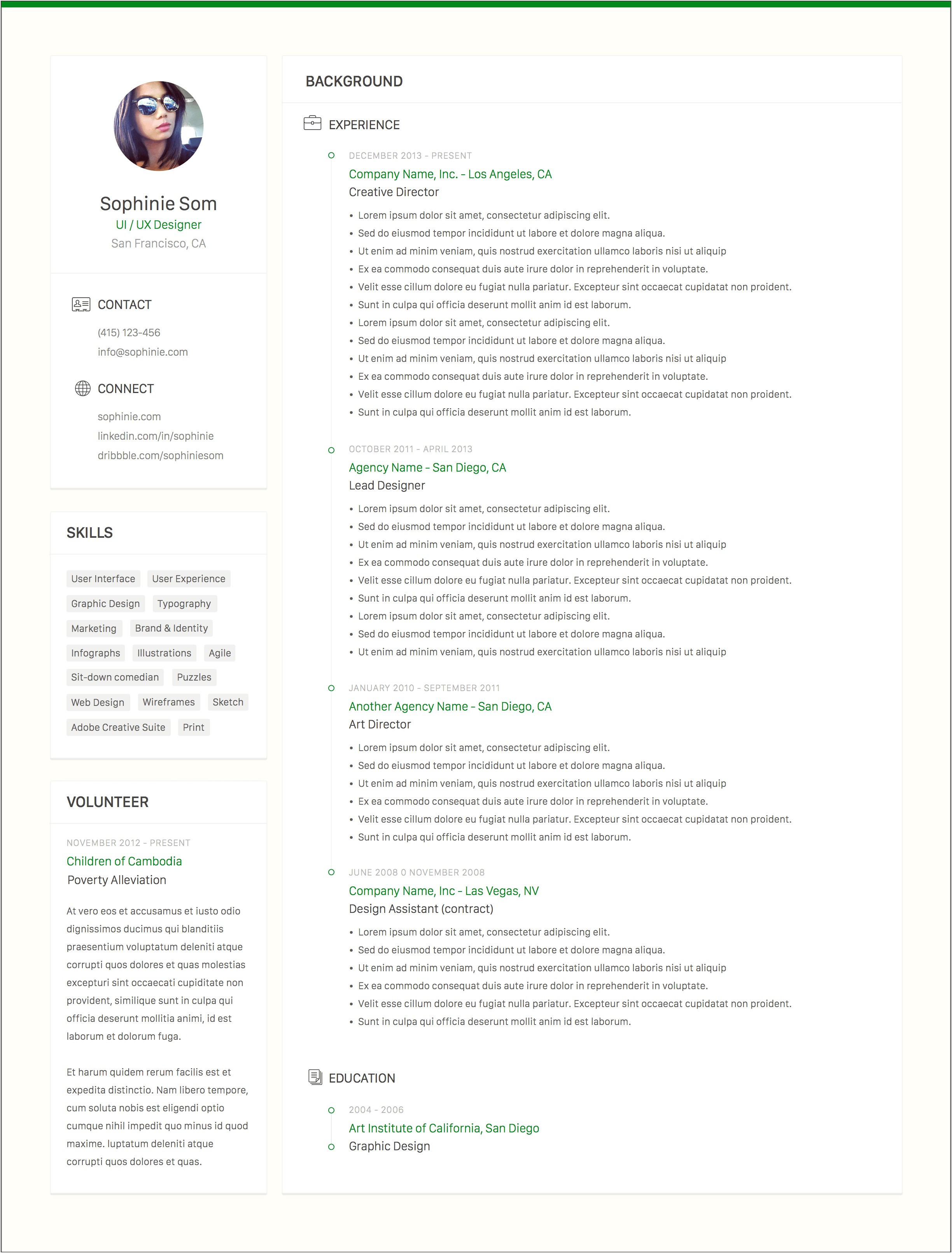 Free Resume Template For Mac Os X