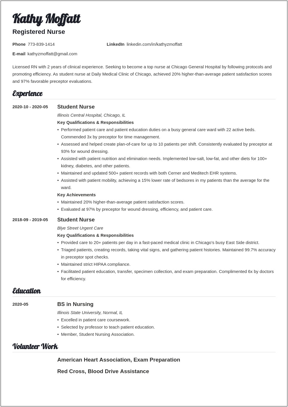 Free Resume Template For New Graduate