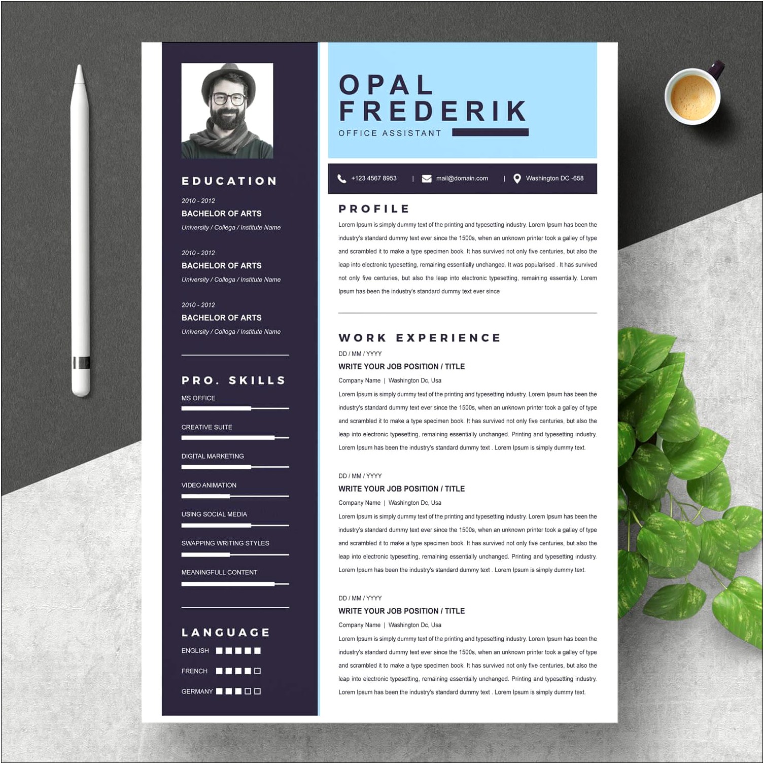 Free Resume Template Office Secretary Costumer Service