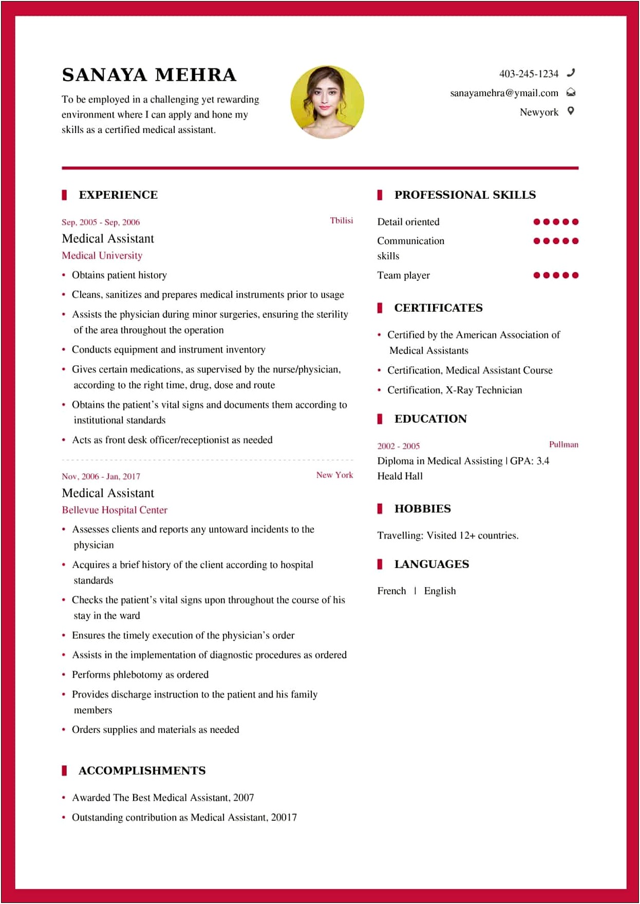 Free Resume Templates 2018 For Freshers