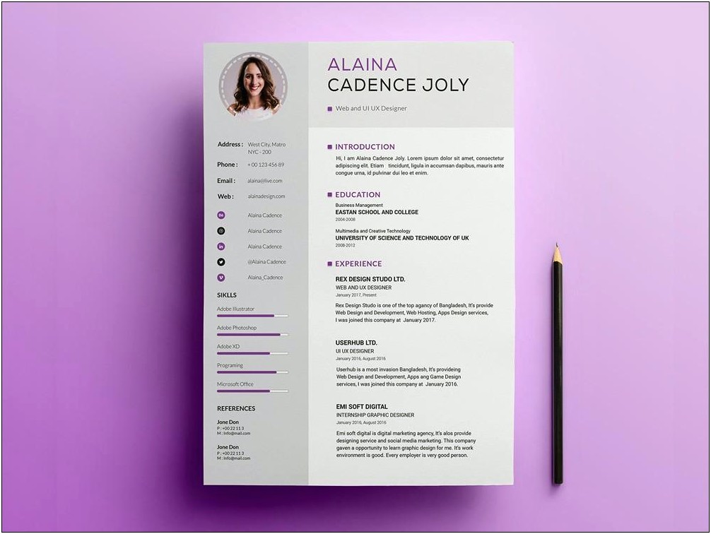 Free Resume Templates 2018 With Photo