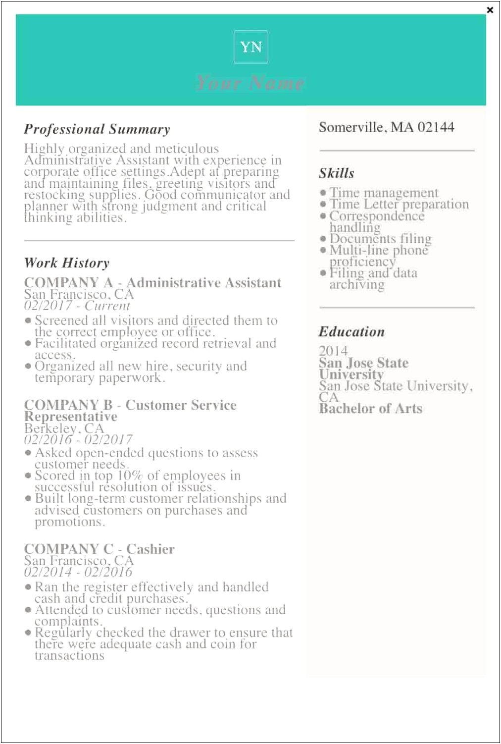 Free Resume Templates 2019 Microsoft Word