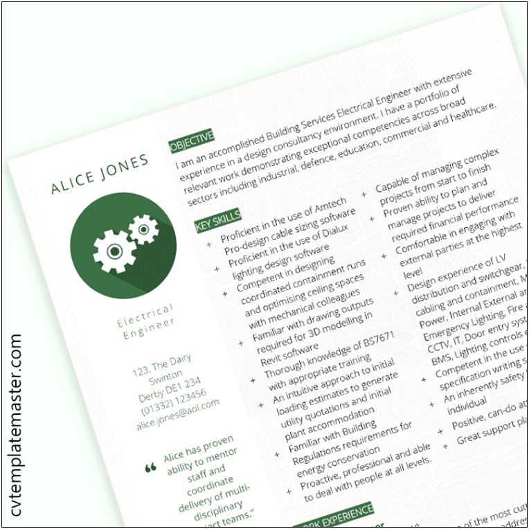 Free Resume Templates For Engineers Word