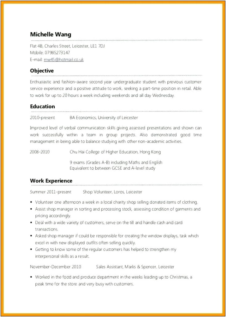 Free Resume Templates For First Jobs