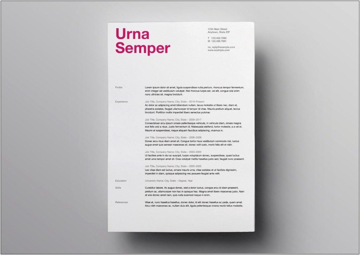 Free Resume Templates For Mac Trusted