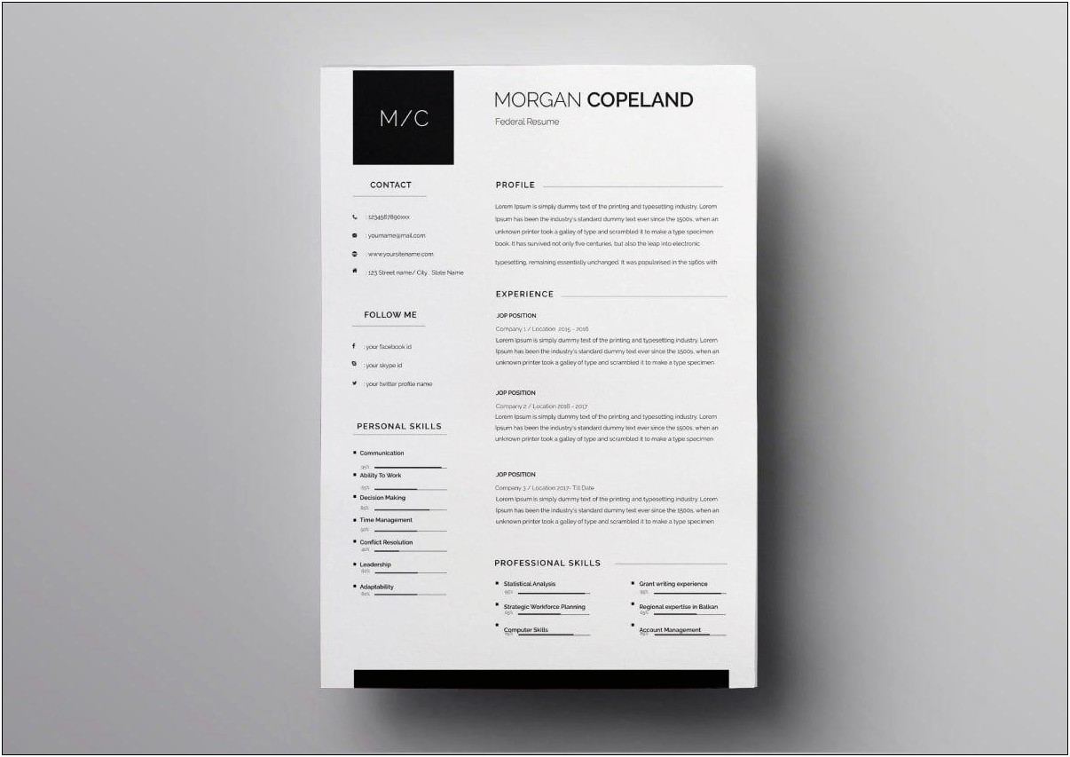 Free Resume Templates For Macbook Pro