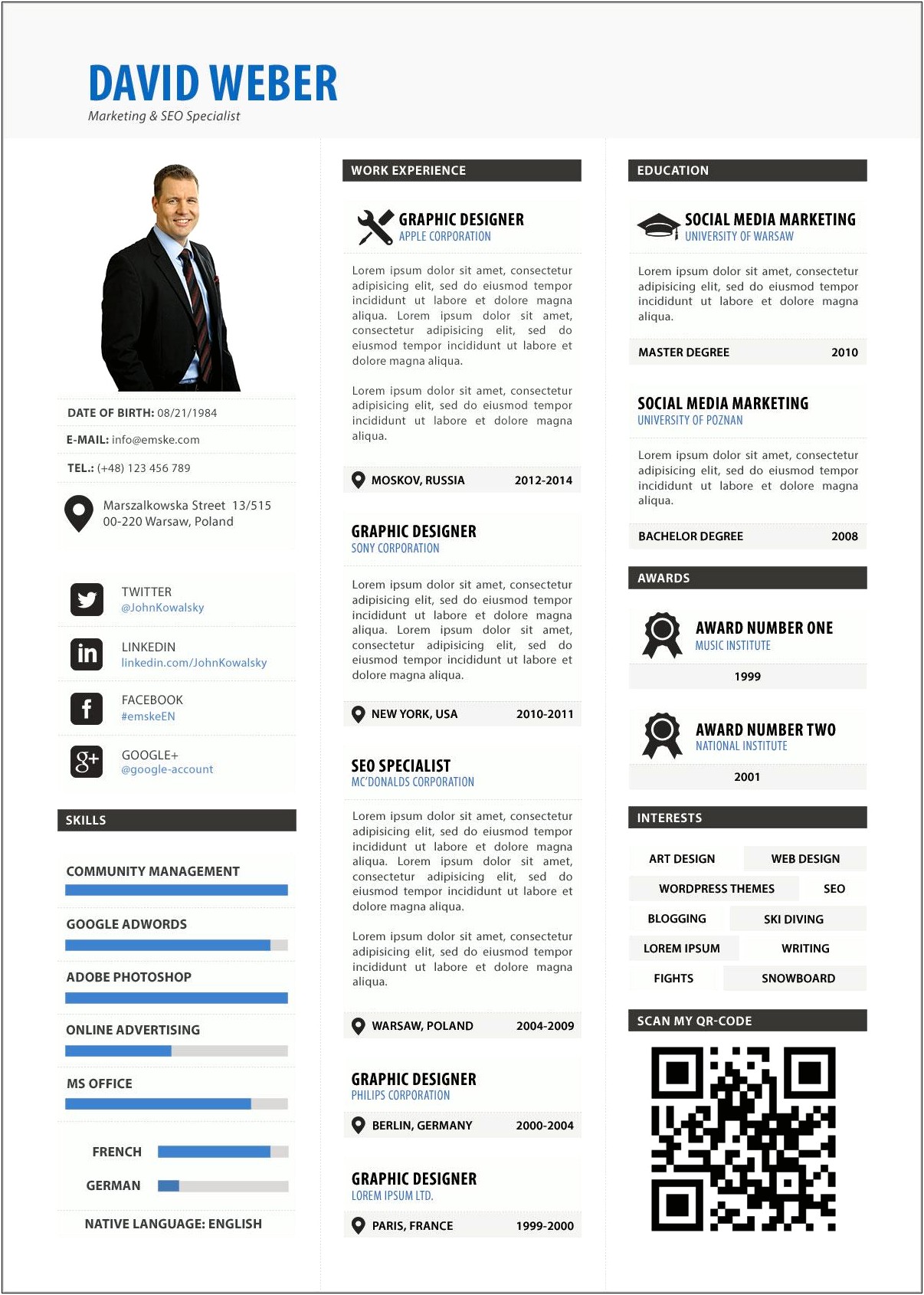 Free Resume Templates For Marketing Director