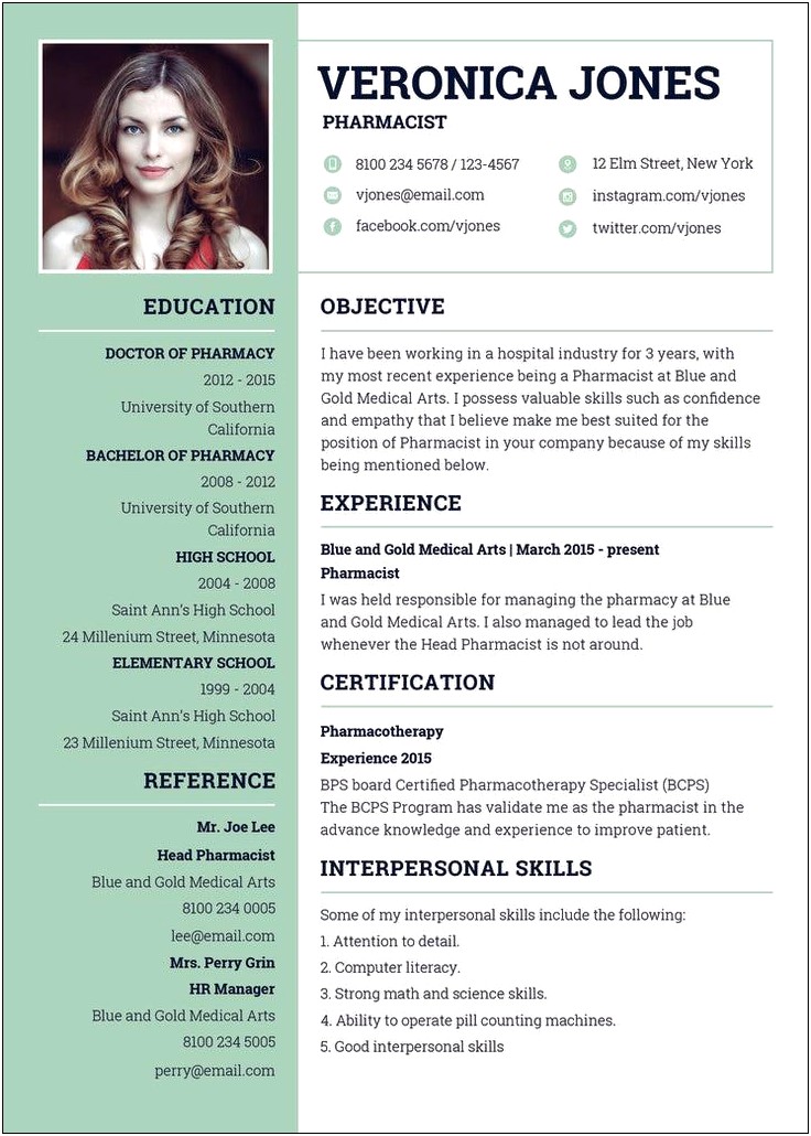 Free Resume Templates Medical Field Images