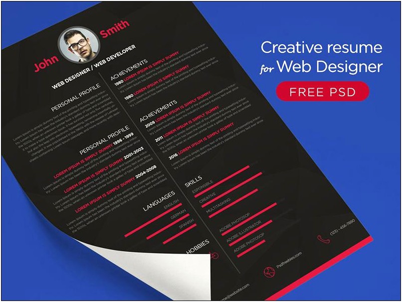 Free Resume Templates Non Designer Psd