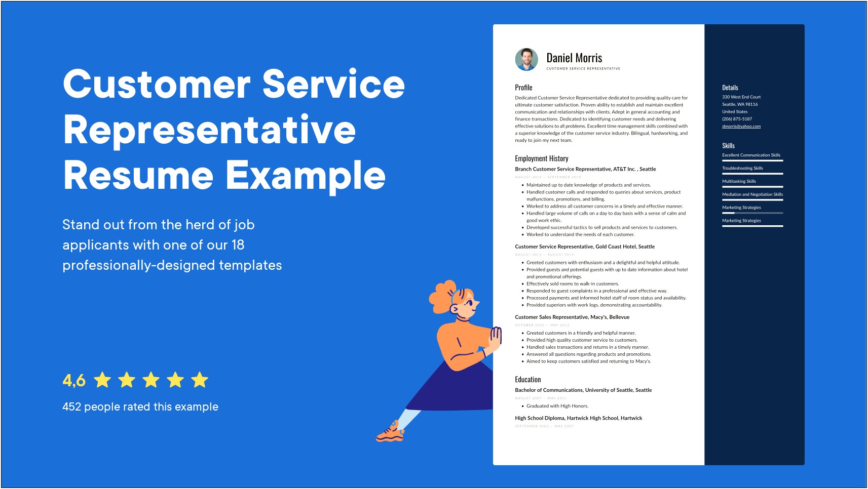 Free Sample Customer Service Representative Resume