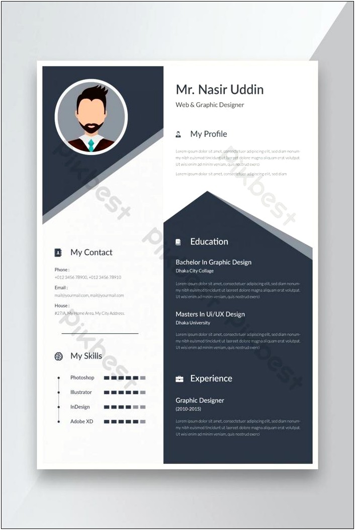 Free Simple Professional Resume Template In Ai Format