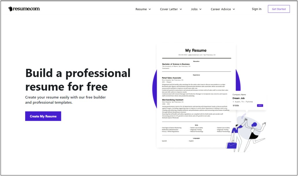 Free To Create A Resume