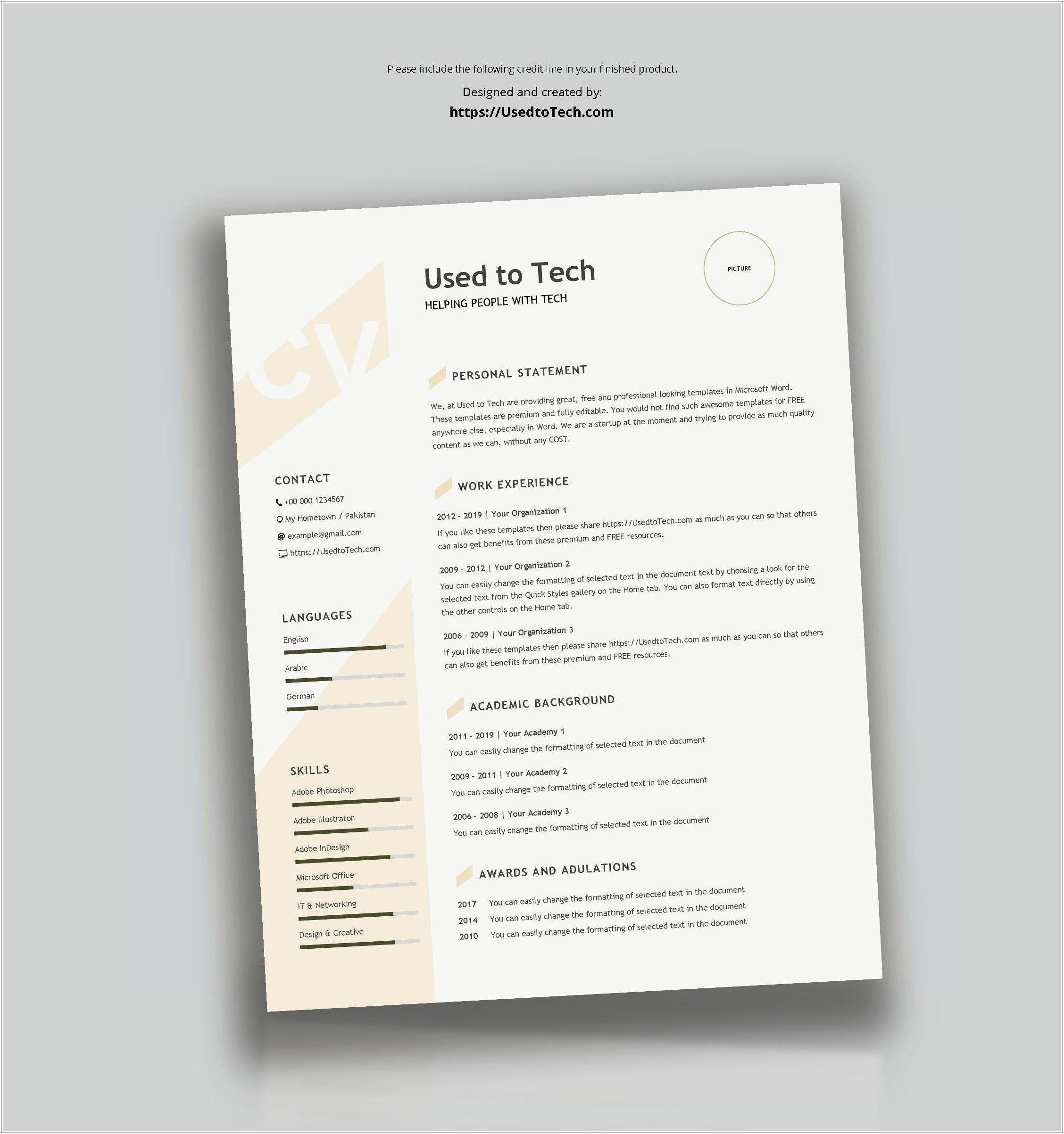 Free Word Resume Templates 2017 Download