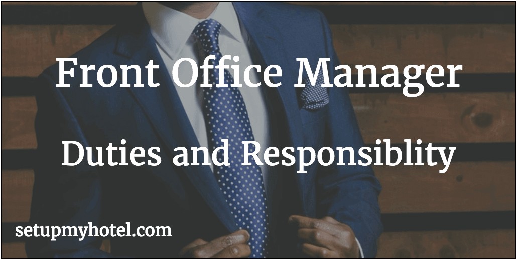 Front Office Night Manager Resume Objectives