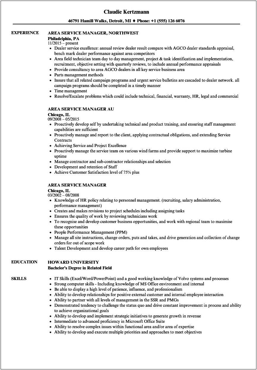 Frys Electronics Service Dept Manager Resume