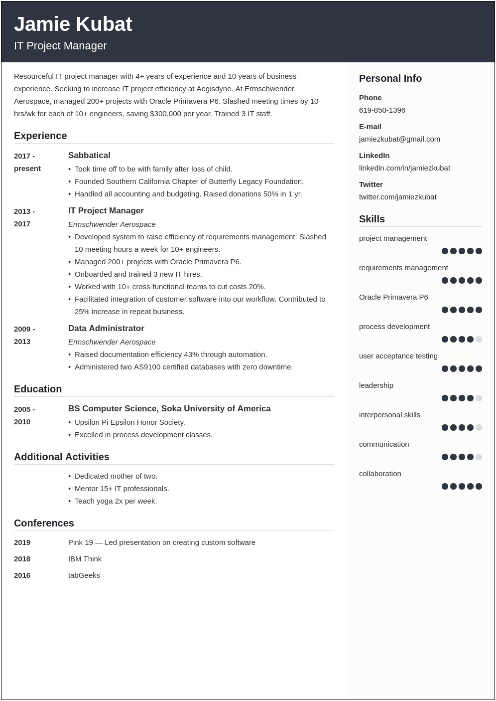 Gaps In Resume Due Ti Family Example