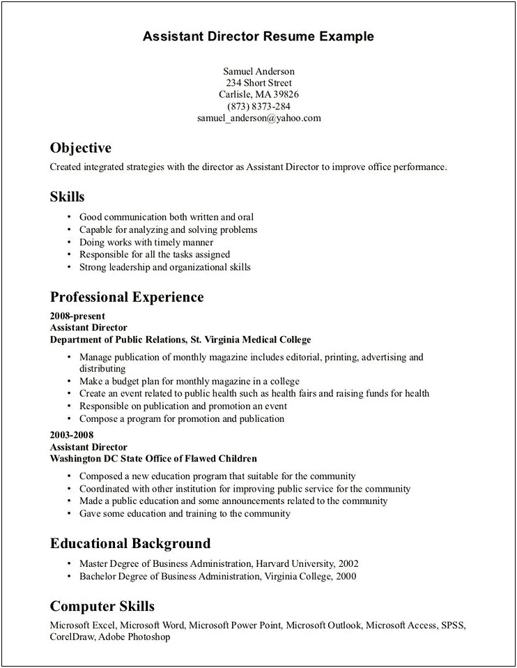 General Skills And Abilities For Resume