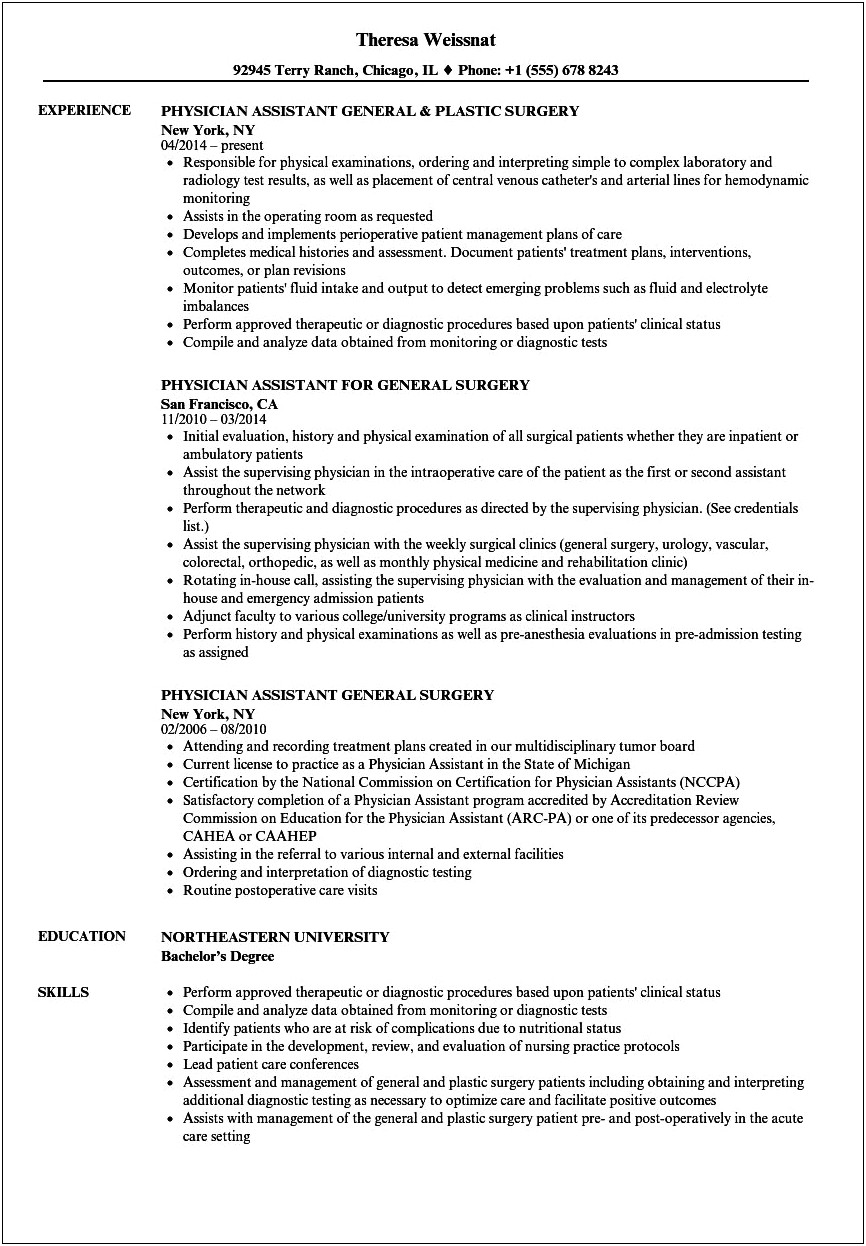 General Skills Examples For A Resume