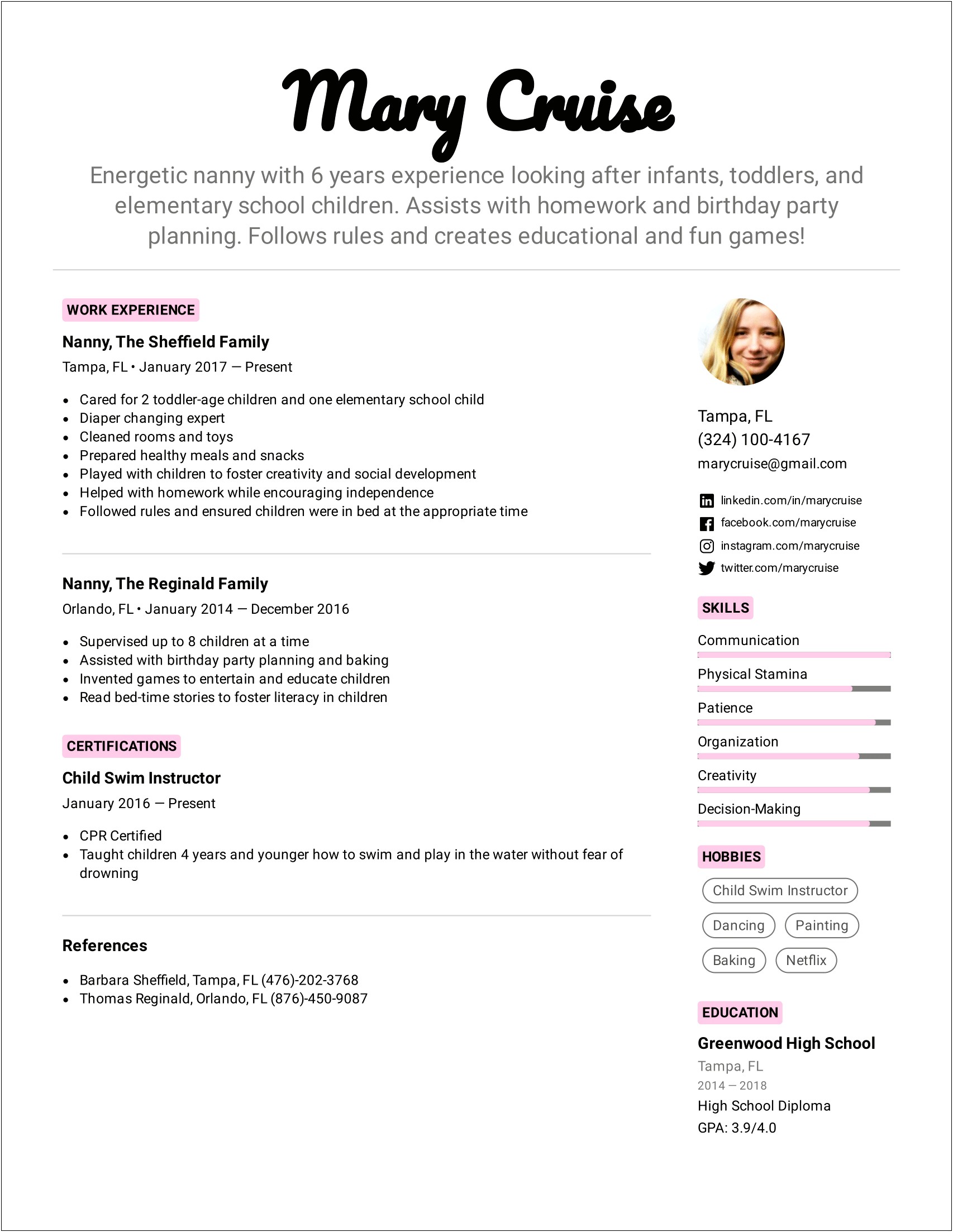 Generic Personal Summary For A Resume Examples