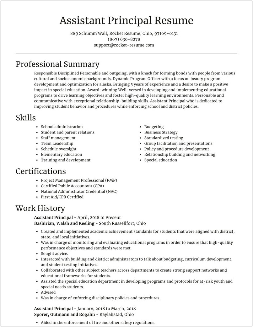 Gifted And Talented Administrative Assistant Sample Resume